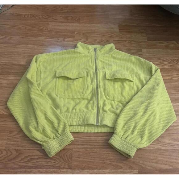 aerie Jackets & Blazers - Aerie Corduroy Full Zip Cropped Jacket Size Large